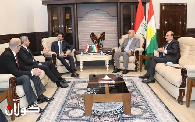 وەزیری كارەبا بۆ سوود وەرگرتن لەغازی بەفیڕۆچوونی كێڵگە نەوتییەكان لەگەڵ كۆمپانیای گولفكیستۆنی پترۆڵی كۆبووەوە