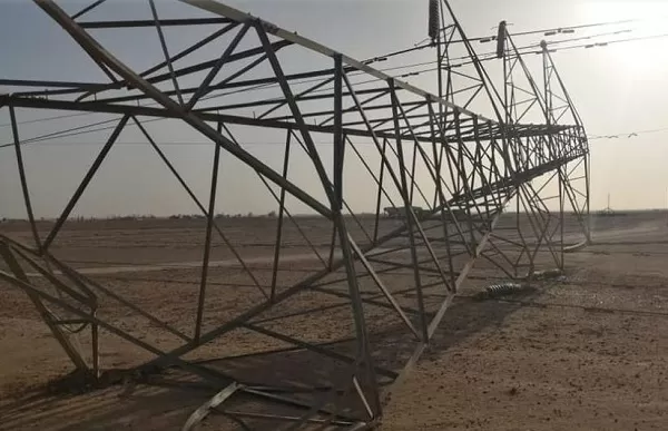 Two towers for transmitting electric power detonated with explosive devices in southeast of Mosul