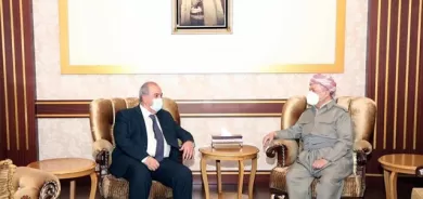 سەرۆك بارزانی پێشوازی لە سەرۆكی ئیئتیلافی نیشتیمانیی عێراقی دەكات