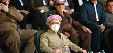 سەرۆك بارزانی گەیشتە شوێنی مەراسیمی ناشتنی ڕووفاتی 100 ئەنفالكراوەكە