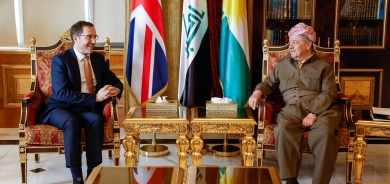 Barzani, UK Ambassador Discuss Iraq Politics and King's Coronation