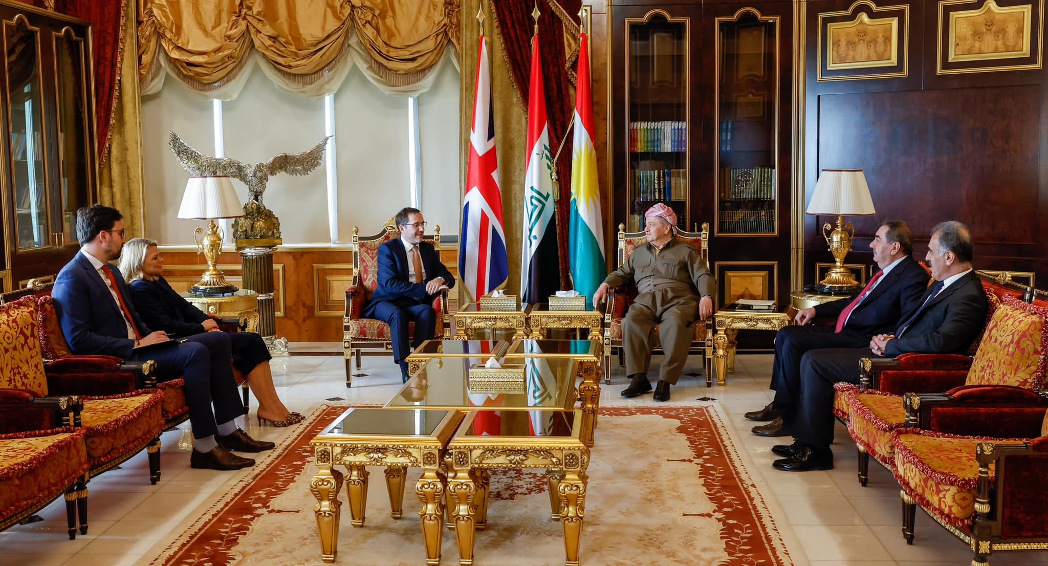 Barzani, UK Ambassador Discuss Iraq Politics and King's Coronation