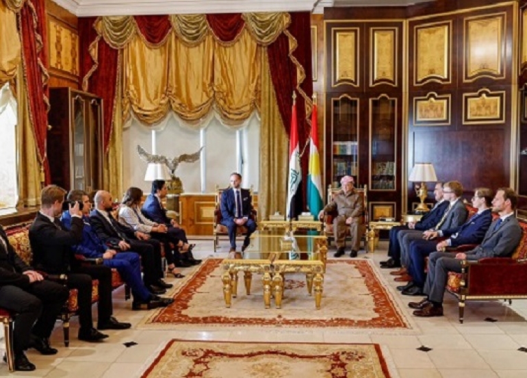 President Masoud Barzani Receives International Delegation in Erbil