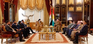 ســەرۆك بـــارزانـــی پــێـشـــوازی لە سەرۆكی ڕەوتی نیشتیمانیی حیكمە دەكات