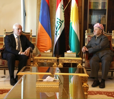 ســـەرۆك بـــارزانـــی: لەگەڵ سەرۆكی ئەرمینیا گفتوگۆیەکی بەرهەمدارمان كرد