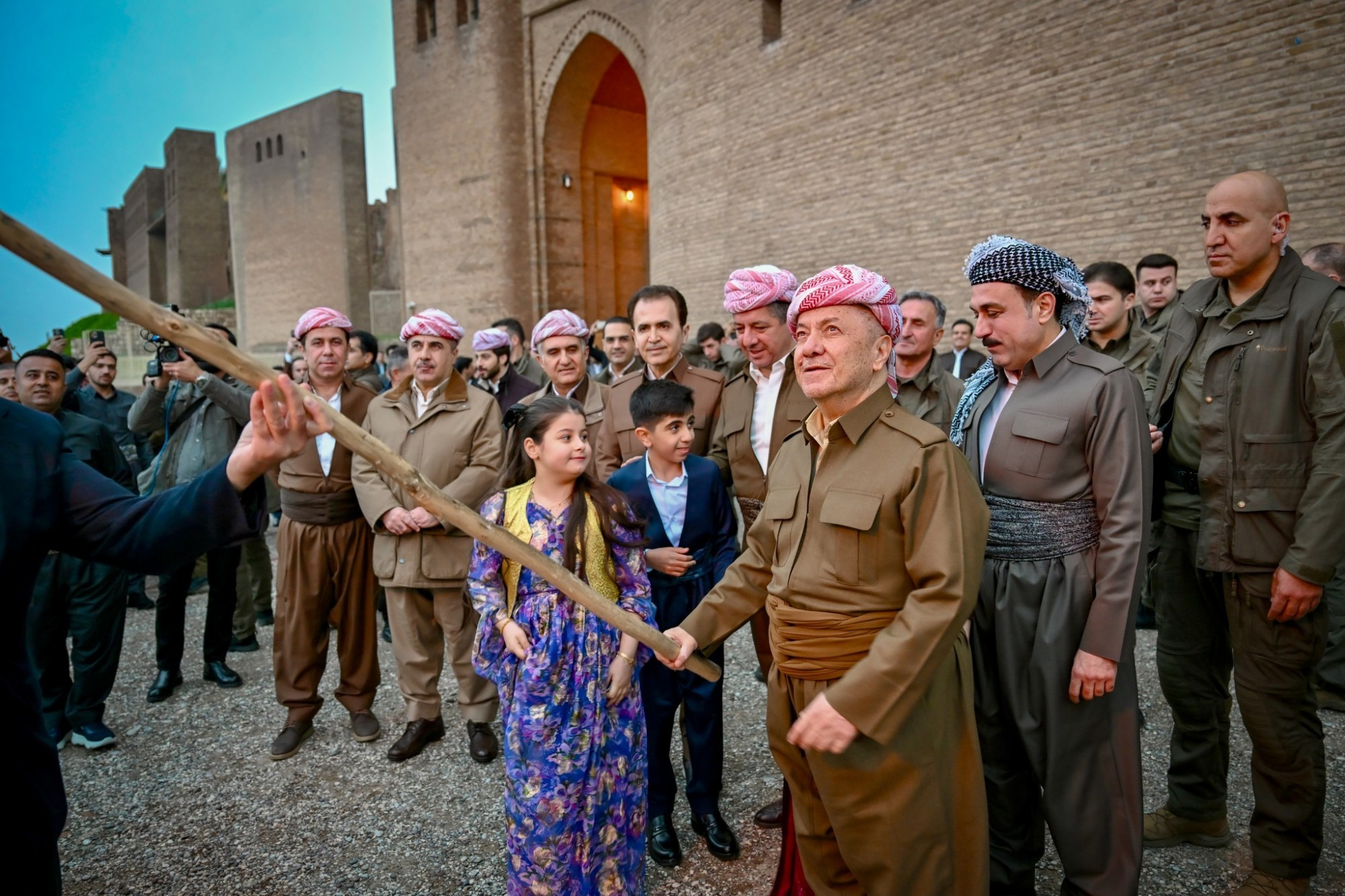 Serok Barzanî beşdarî merasîma pêxistina agirê cejna Newrozê bû