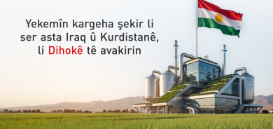 Yekemîn kargeha şekir li ser asta Iraq û Kurdistanê, li Dihokê tê avakirin