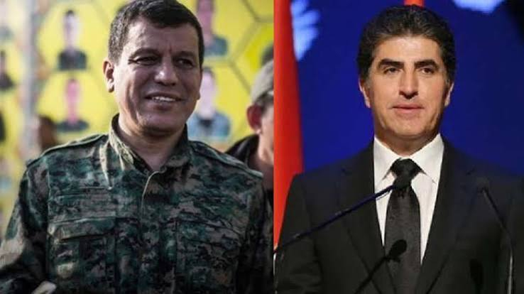 لقاء رئيس اقليم كوردستان وعبدي في أربيل: تأكيد على دعم حقوق كورد سوريا