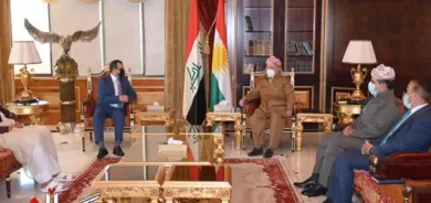 سەرۆك بارزانی پێشوازیی لە پارێزگاری دیوانیە کرد