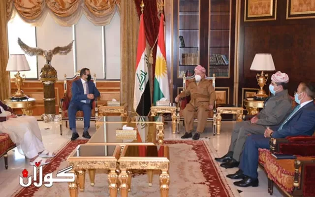 سەرۆك بارزانی پێشوازیی لە پارێزگاری دیوانیە کرد