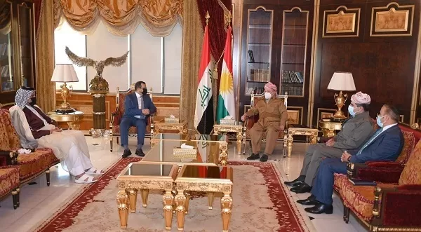 الرئيس بارزاني يستقبل محافظ الديوانية