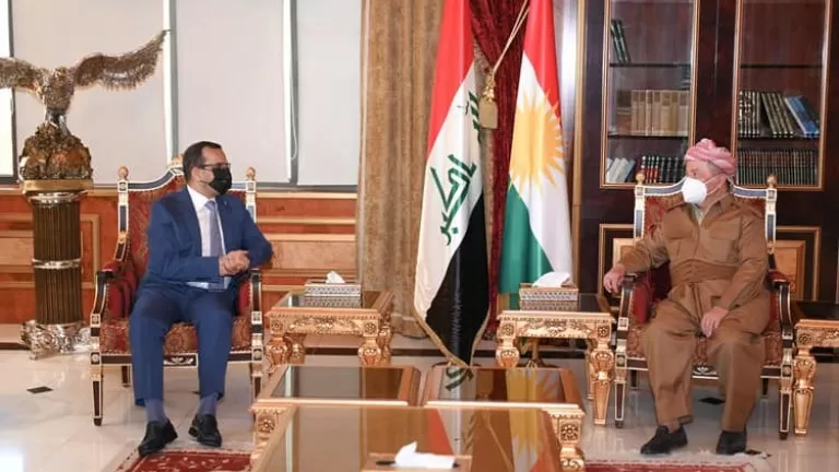 Serok Barzanî pêşwaziya Parêzgarê Dîwaniyeyê kir