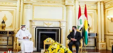 سەرۆکی حکومەتی هەرێمی کوردستان پێشوازی لە شاندێکی مانگی سووری ئیماراتی دەکات