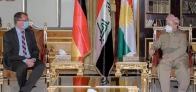 سەرۆك بارزانی پێشوازی لە باڵیۆزی ئەڵمانیا لە عێراق دەكات