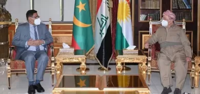 سەرۆك بارزانی پێشوازی لە باڵیۆزی مۆریتانیا لە عێراق دەكات