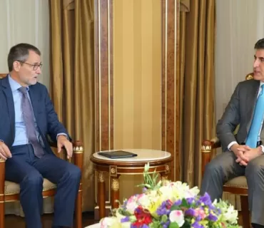 سه‌رۆكى هه‌رێمى كوردستان له‌گه‌ڵ باڵيۆزى يه‌كێتيى ئه‌ورووپا له‌ عێراق كۆبووه‌وه‌