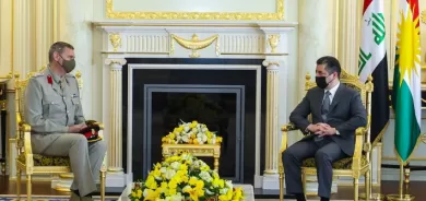 رئيس حكومة إقليم كوردستان ونائب القائد العام لقوات التحالف يبحثان الوضع في العراق وسوريا