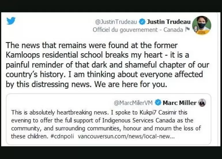 دۆزینەوەی تەرمی 215 منداڵ و میژووی ژینۆسایدی كەندا دژی دانیشتوانە رەسەنەكەی