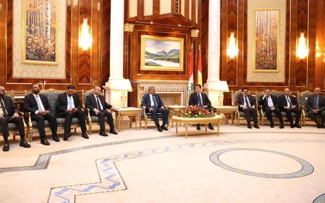 نێچيرڤان بارزانى پێشوازى له‌ شاندێكى ڕه‌وتى سه‌در كرد