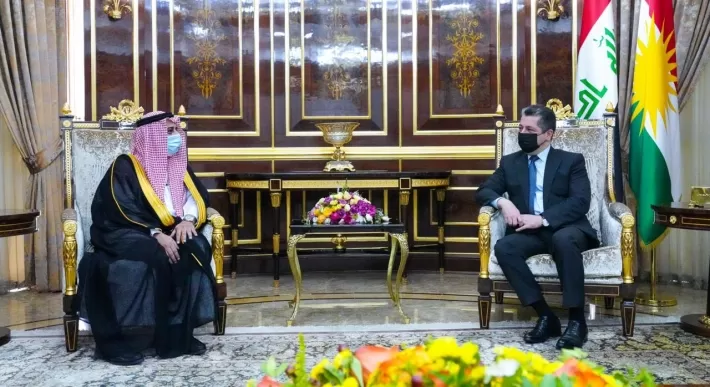 القنصل السعودي الجديد في أربيل يبلغ مسرور بارزاني تحيات الملك سلمان وولي العهد