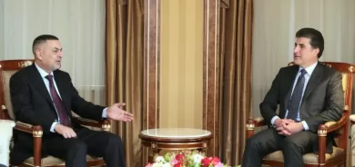 Nêçîrvan Barzanî li gel Parêzgarê Besreyê civiya