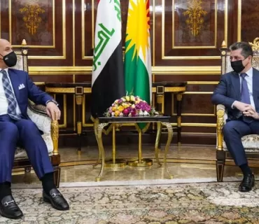 سەرۆکی حکومەتی هەرێمی کوردستان پێشوازی لە وەزیری وەرزش و لاوانی عێراق دەکات