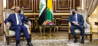 مسرور بارزاني ووزير الرياضة الاتحادي يبحثان سبل الارتقاء بالحركة الشبابية والرياضية