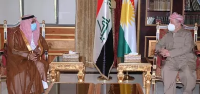 سەرۆك بارزانی پێشوازی لە كونسوڵی نوێی سعوودیە لە هەولێر دەكات