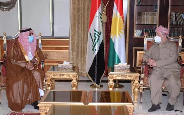 سەرۆك بارزانی پێشوازی لە كونسوڵی نوێی سعوودیە لە هەولێر دەكات