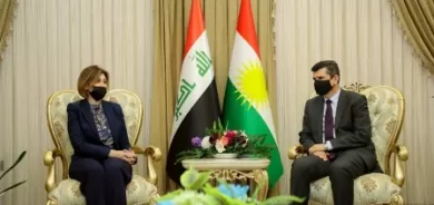 وزيرة الهجرة الاتحادية ومحافظ دهوك يبحثان أوضاع النازحين واللاجئين