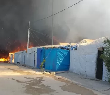 كەمپی شاریا لە دهۆك سووتا