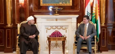 استقبال نيجيرفان البارزاني وفدا من اتحاد علماء الدين الاسلامي