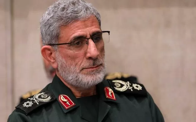 ئیسماعیل قائانی فه‌رمانده‌ی فه‌یله‌قی قودسی سوپای پاسداران گه‌یشته‌ به‌غدا