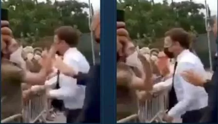 محكمة فرنسية تقضي بحكم الشاب الذي صفع ماكرون بالسجن سنة ونصف