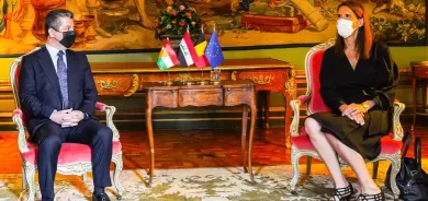 Mesrûr Barzanî ligel Cîgira Serokwezîr û Wezîra Derve ya Belçîkayê civiya