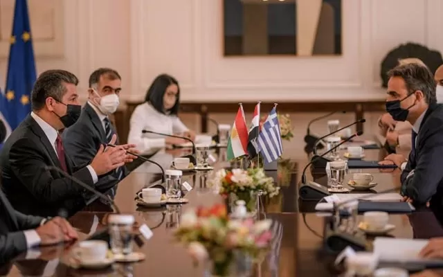 سەرۆکی حکومەتی هەرێمی کوردستان لە گەڵ سەرۆک وەزیرانی یۆنان کۆبووەوە