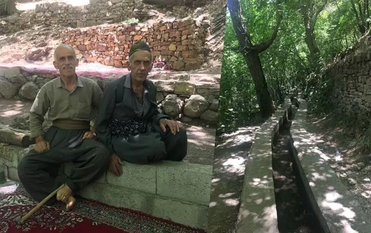 ساقية مياه تفصل بين إقليم كوردستان وإيران؛ وجيرة وصداقة بين الأهالي على جانبَي الحدود