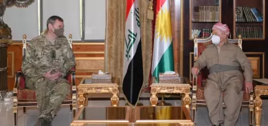 Serok Barzanî li gel Cîgirê Fermandarê hêzên hevpeymanan civiya