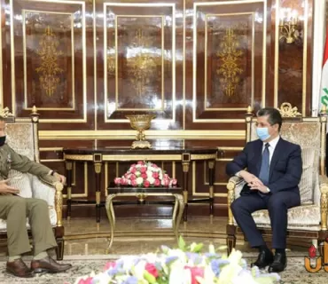 سەرۆکی حکومەتی هەرێمی کوردستان پێشوازی لە فەرماندەی گشتیی هێزەکانی ئیتالیا لە عێراق دەکات