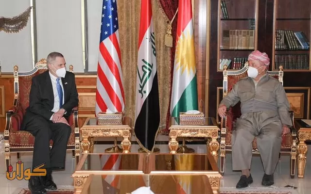 سەرۆک بارزانی پێشوازی لە باڵیۆزی ئەمەریکا لە عێراق دەکات