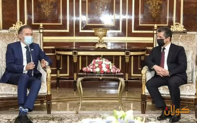 سەرۆکی حکومەتی هەرێمی کوردستان پێشوازی لە شاندێکی نەتەوە یەکگرتووەکان دەکات