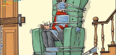 ئەم كاریكاتێرە باس لە رەوشی پیاوان دەكات.