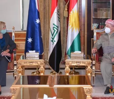 سەرۆک بارزانی پێشوازی لە باڵیۆزی ئوستڕالیا لە عێراق دەکات