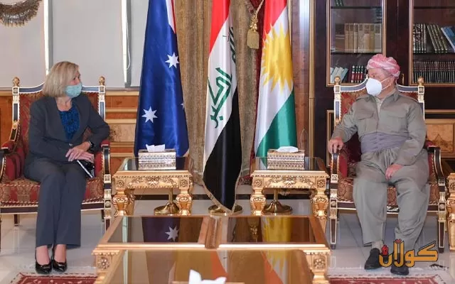 سەرۆک بارزانی پێشوازی لە باڵیۆزی ئوستڕالیا لە عێراق دەکات