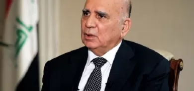 Iraqi Foreign Minister Fouad Hussein attends the meeting of the international coalition against ISIS