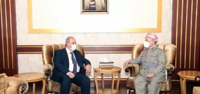 الرئيس بارزاني يستقبل رئيس الإئتلاف الوطني العراقي