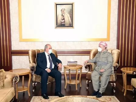 الرئيس بارزاني يستقبل رئيس الإئتلاف الوطني العراقي