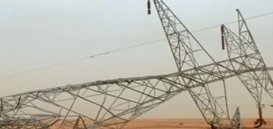 new explosion of electricity transmission towers east of Mosul