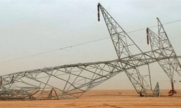 new explosion of electricity transmission towers east of Mosul