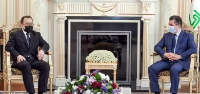 سەرۆکی حکومەتی هەرێمی کوردستان پێشوازی لە باڵیۆزی نوێی ڕوسیا لە عێراق دەکات